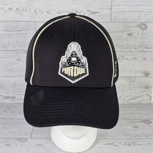 Captivating Headwear Purdue‎ Boilermakers Adult Black Stretch Cap